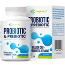 Probiotiques pour les femmes et les hommes, 300 milliards d'UFC Probiotiques de 12 souches + mélange de prébiotiques biologiques pour la digestion quotidienne, l'Immune, Gut, Bloating, Gut Health pour les femmes et les hommes, plateau stable - 60 capsules