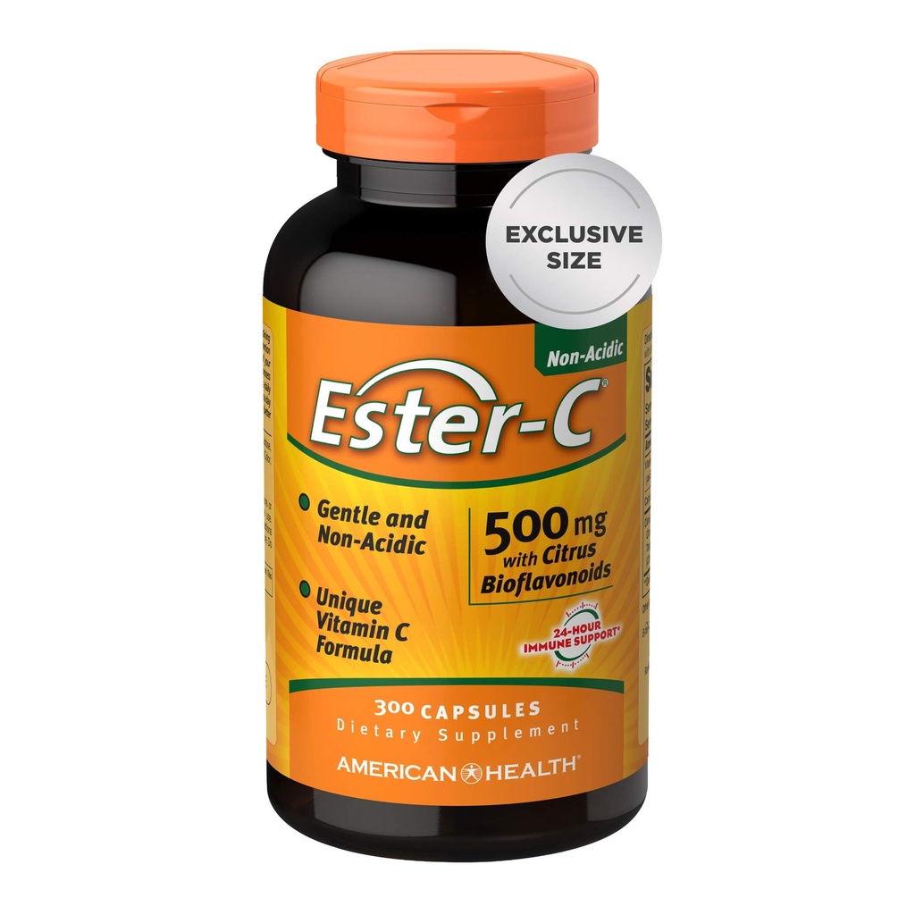 American Health Ester-C 500 mg mit Citrus Bioflavonoids Kapseln, 300 Graf