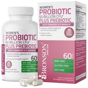 Bronson Women's Probiotic 50 Billion CFU + Prebiotic mit Cranberry & D-Mannose – Vaginale Gesundheit, Gesunde Verdauung, Immunfunktion und Urinary Tract Support, Non-GMO, 60 vegetarische Kapseln