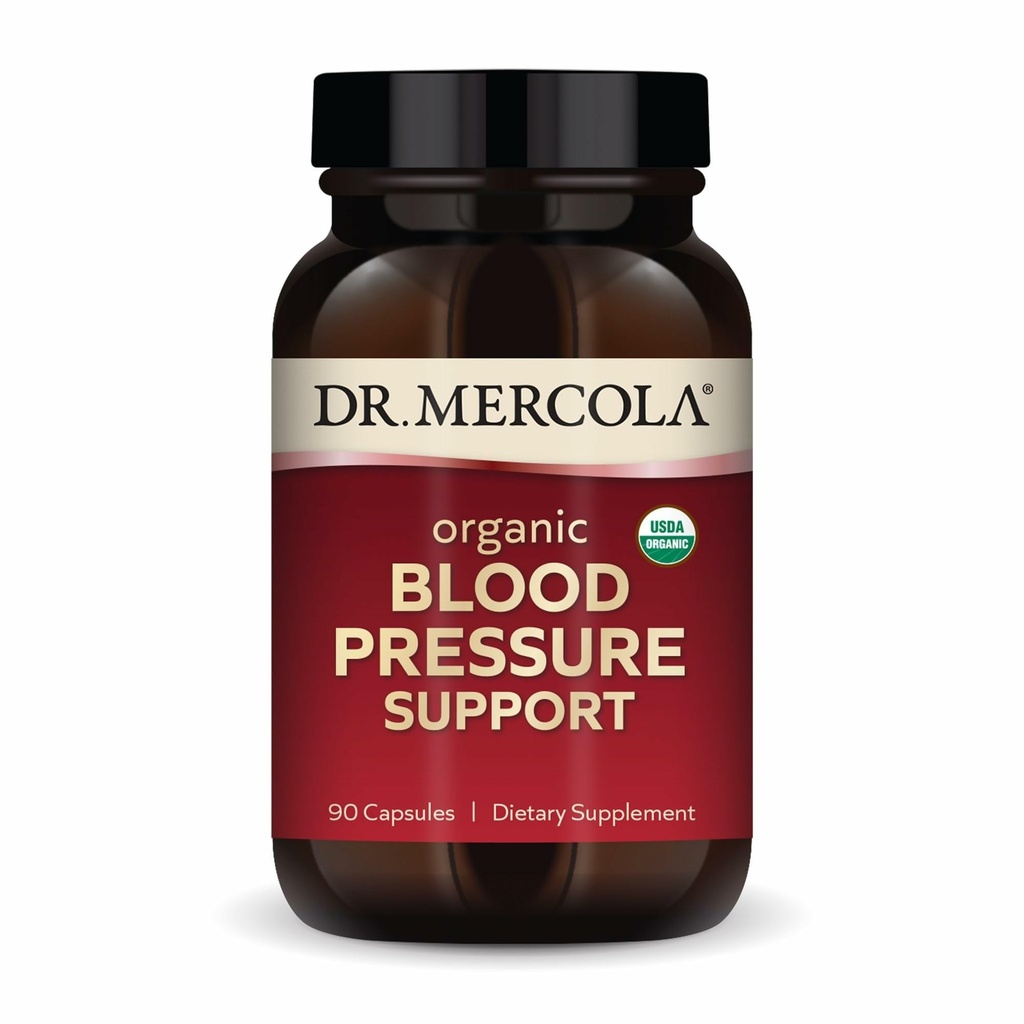 Dr. Mercola Organic Blutdruck-Unterstützung - Unterstützt gesunde Zirkulation - High-Potency Grape Seed Extract - Non-GMO & Soy-Free - 90 Kapseln (90 Portionen)