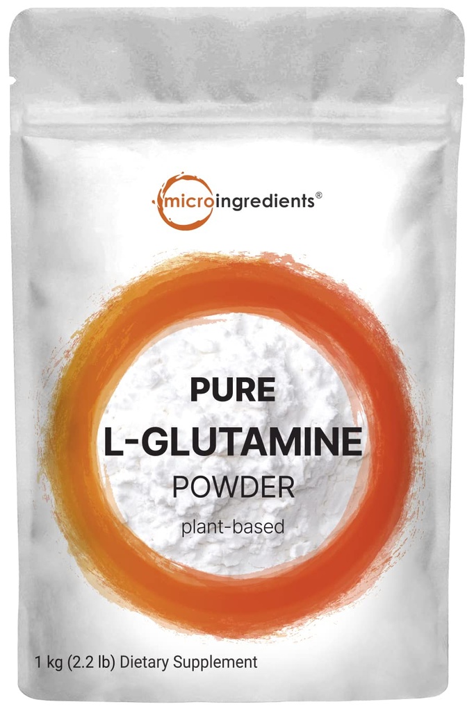 L Glutamine Powder Gut Health, 1Kg, 100% reine, freie Form - Unflavored- Vegan freundlich, kein Füllstoff, keine Zusatzstoffe, Unterstützt Muskelrückgewinnung, Post Workout | Non-GMO & Gluten-Free