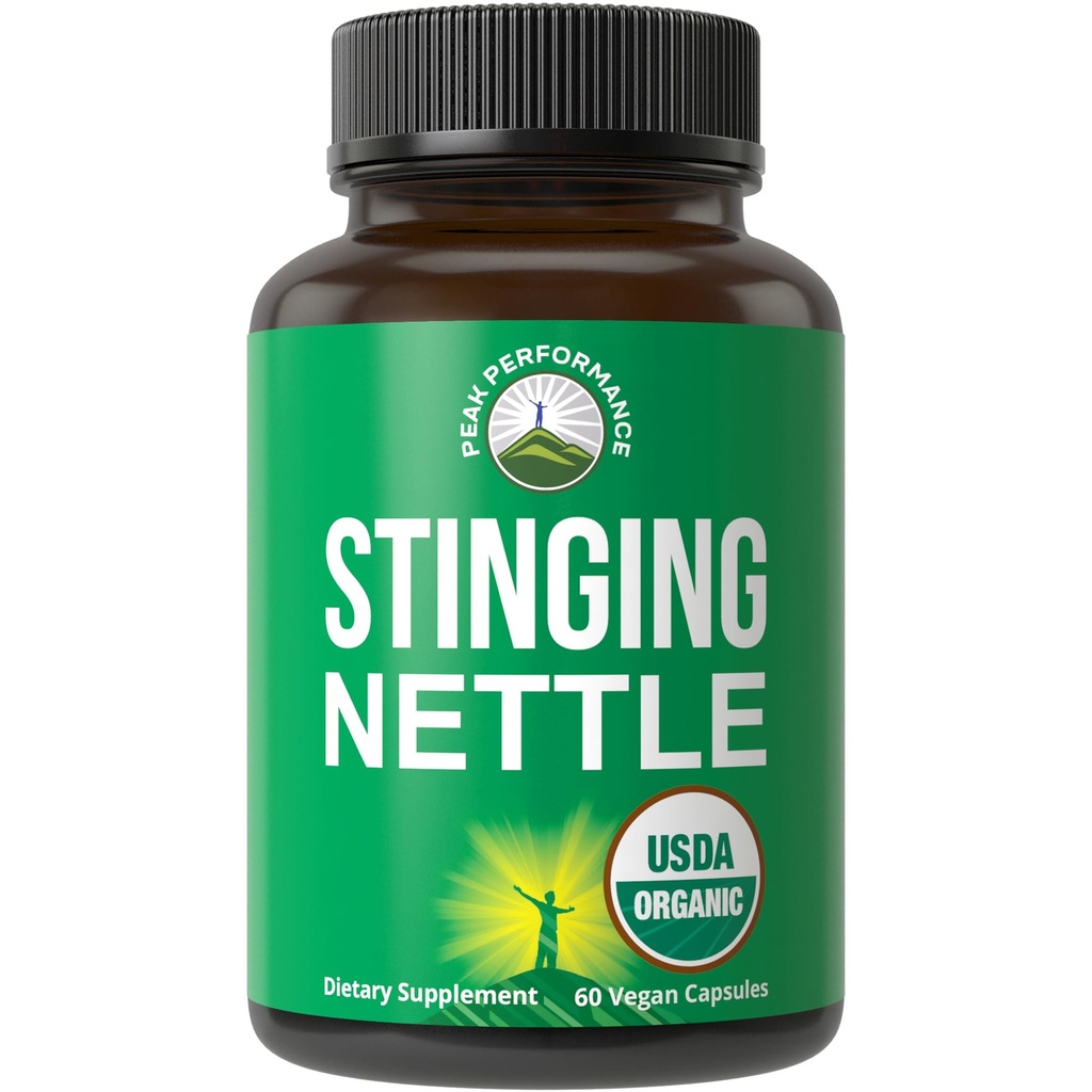 Gobelet Vegan Bio de l'USDA en poudre pour la prostate, la croissance des cheveux, l'allergie. Mieux que l'extrait de racine ou de semence. Comprimés de suppléments à base de plantes, 60 pilules