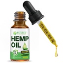 NATURE'S BENEFICIALS Organic Hemp Oil Extract Drops, 1000mg - Omega Fatty Acids 3 6 9, Non-GMO Ultra-Pure CO2 Extracted