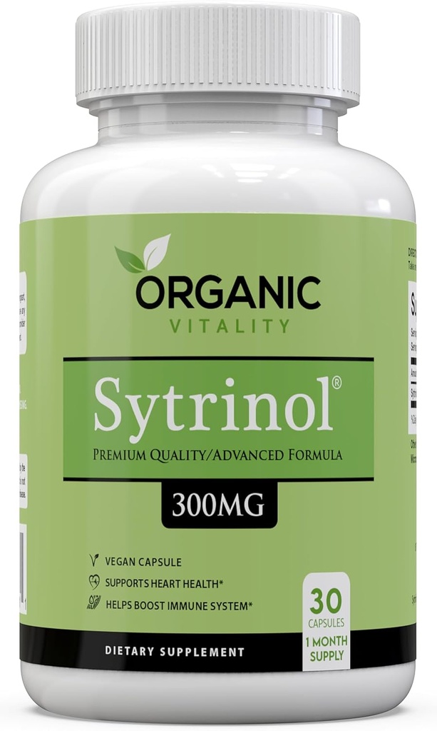 Premium Sytrinol Supplement - 300mg reines Sytrinol pro Servieren - 30 Veggie Kapseln - Unterstützt Ihre Gesamtgesundheit