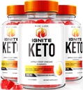 rize labs (Pack mit 3 Zünd Keto ACV Gummis, für Fortgeschrittene Gewichtsverlust, Keto Zündergänzung (180 Gummis)