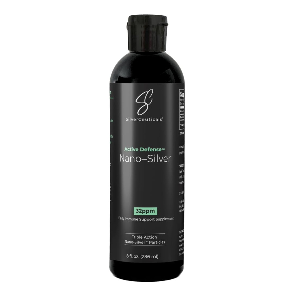 Kolloidale Silber w/Nano Technologie - 32ppm 8oz - 8X Mehr Effektive - Natürliche Immununterstützung - Sparen Sie die Krankentage - Alter 5 & Up - Outperforms Höhere PPM Silber - No Taste & Smell - 3rd Party Getestet
