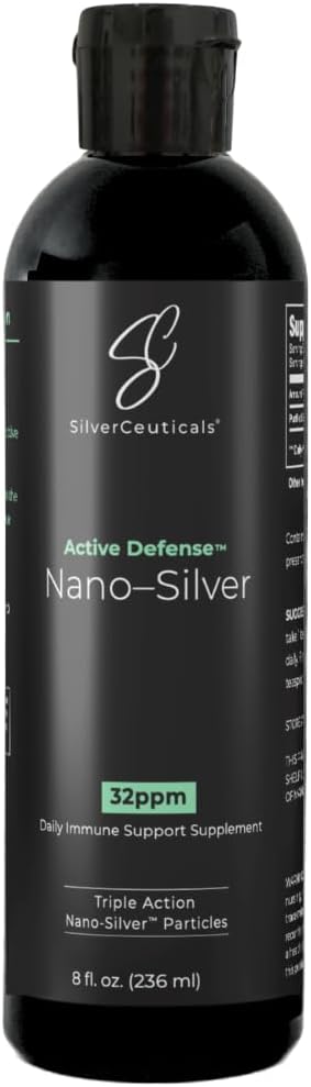 Kolloidale Silber w/Nano Technologie - 32ppm 8oz - 8X Mehr Effektive - Natürliche Immununterstützung - Sparen Sie die Krankentage - Alter 5 & Up - Outperforms Höhere PPM Silber - No Taste & Smell - 3rd Party Getestet