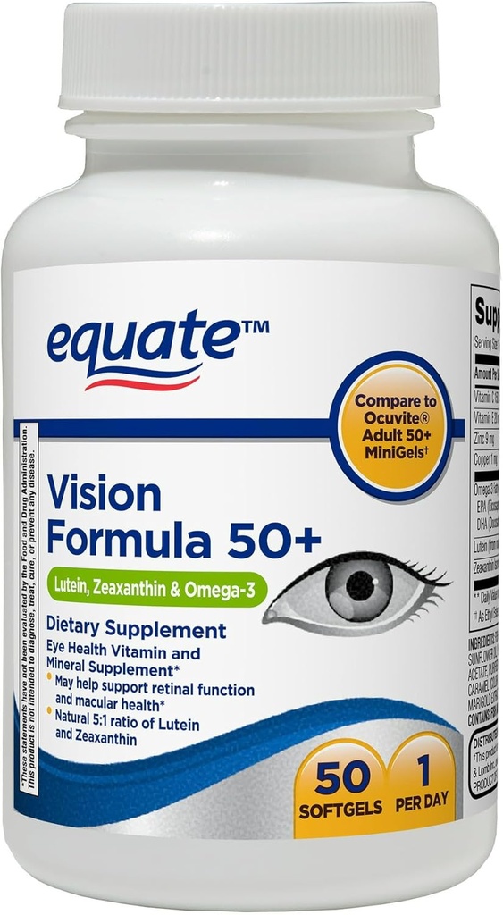 Convergence Vision Formula 50+ Soft gels Dietary Supplement, 50 Count
