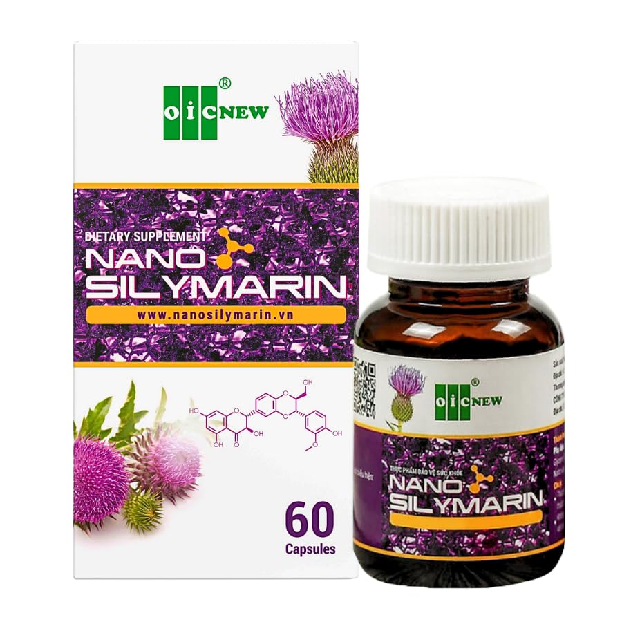 Nano Silymarin - 60 Kapseln - Lebergesundheitsunterstützung und Stabilisierung von Leberzellen - Nanotechnologie steigert die Absorption bis zu 99,9%