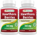 Meilleurs Berry Hawthorn Naturals 565 mg 180 Capsules (180 Nombre (paquet de 2))