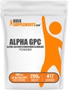 BulkSupplements.com Alpha GPC Powder - Choline-Ergänzungen, Alpha GPC 300mg - Unflavored & Glutenfrei, 600mg pro Servierung, 250g (8.8 oz) (Pack von 1)
