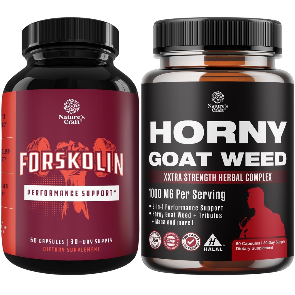 Ensemble de suppléments d'extrait de Forskolin pur pour l'énergie améliorée pour les suppléments d'énergie à base de plantes adultes et complexe d'extraction de mauvaises herbes en chaleur pour l'énergie améliorée et l'endurance