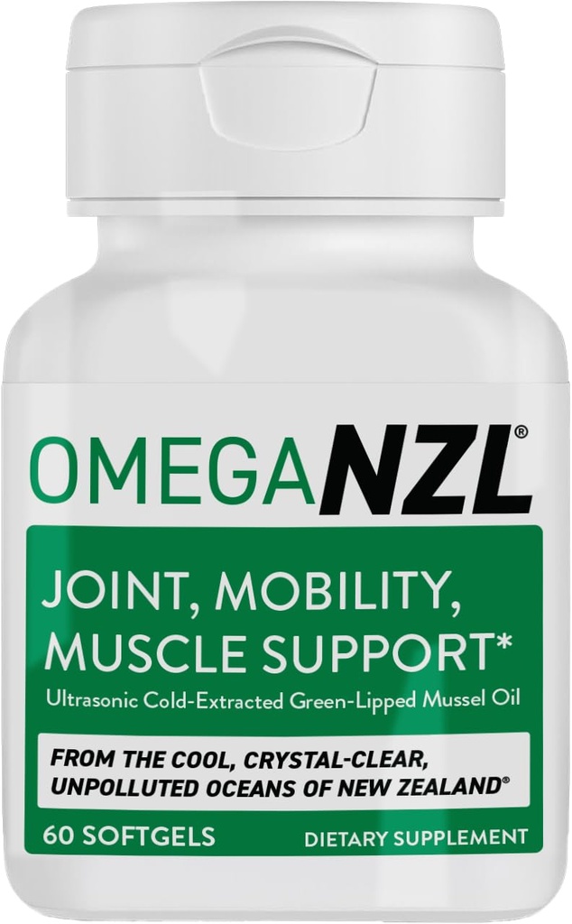 Original Omega-3 Joint Support Supplement, Best Natural Muscle Relief, Green Lipped Mussel Öl, 60 Softgels, Kein Fisch Nachgeschmack
