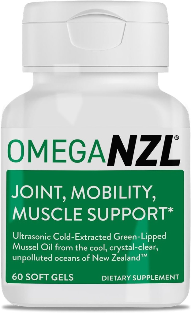 Original Omega-3 Joint Support Supplement, Best Natural Muscle Relief, Green Lipped Mussel Öl, 60 Softgels, Kein Fisch Nachgeschmack