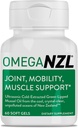 Original Omega-3 Joint Support Supplement, Best Natural Muscle Relief, Green Lipped Mussel Öl, 60 Softgels, Kein Fisch Nachgeschmack