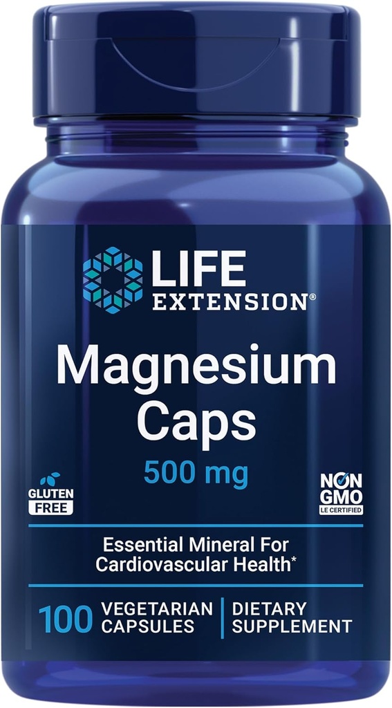 Life Extension Low Dose Vitamin K2 Heart Health and Magnesium for Heart, Bone, Metabolism Support