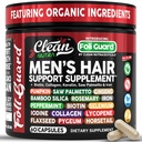 Supplément de croissance des cheveux pour les hommes de Biotine Vitamines capillaires Collagène Pumpkin Seed Saw Palmetto Iron Ginseng Bamboo Silica Rosemary Peppermint Keratin Selenium Iodine Lin Paille Vitamine A C D3 E B12
