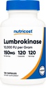 Nutricost Lumbrokinase Kapseln 150 mg (120 Kapseln) - Glutenfrei, Vegan, GMO-frei