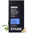 Stasis Nighttime - Calm and Sleep Capsules to Pair with Stimulant - Skullcap, Magnolia Bark, Magnesium for Sleep, und Astaxanthin Ergänzungen für Entspannung und Stimmungsunterstützung - 25 Portionen