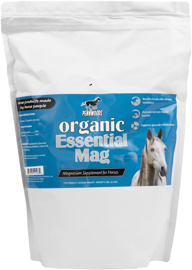 Pennwoods Organic Essential Mag, Magnesium für Pferde-Ergänzung, Aids in Glucose Metabolismus, Reducing Stress und bietet Kalk für Ihr Pferd, 5 LB Tasche