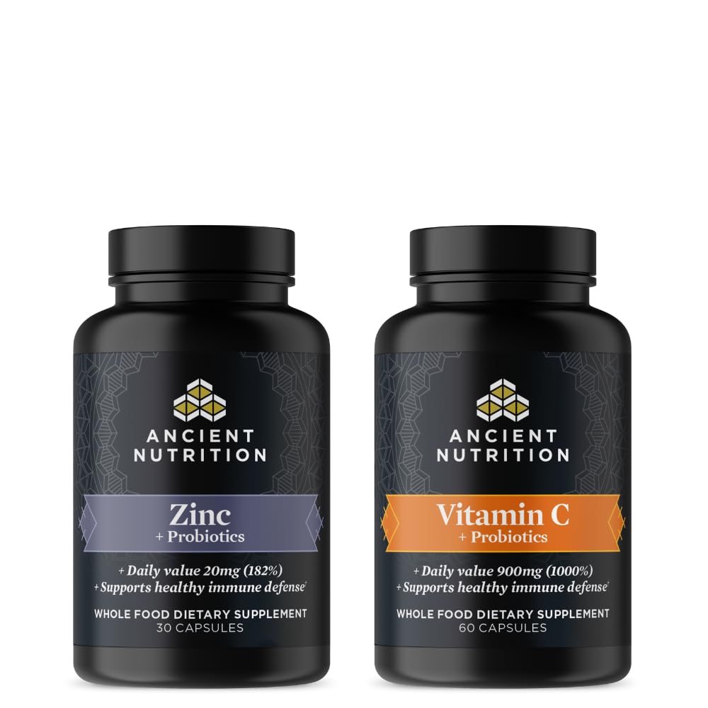 Alimentation ancienne Zinc 30 Nombre + vitamine C (60 Nombre)