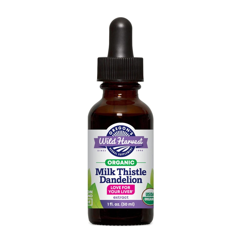 Oregon's Wild Harvest Milk Thistle Dandelion Bio Extrakt, 1 flüssige Unze