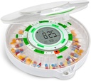 Live Fine 28-Day Automatische Pillenspender mit aufgerüsteten LCD-Anzeige, Schlüsselschloss, Ton &amp; Licht für Rezepte, Medikamente, Vitamine, Ergänzungen &amp; Mehr