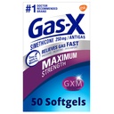 Gas-X Maximum Strength Gas Relief Softgels mit Simethicone 250 mg für Bloating Relief - 50 Count