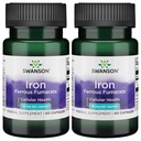 Swanson Iron (Fumarate ferreux) - Supplément minéral favorisant le soutien énergétique - Formule à haute concentration aide à la livraison d'oxygène et au métabolisme de l'acide gras 60 gels (2 paquets)