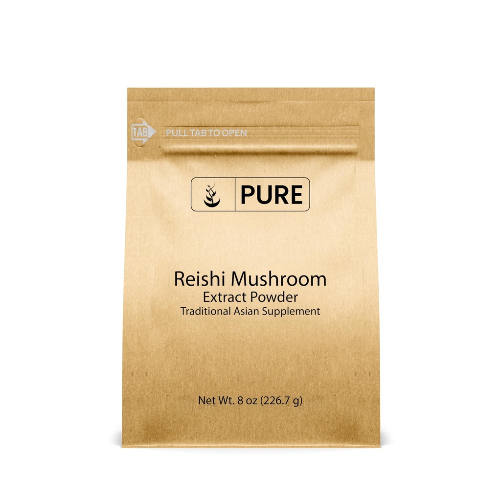 PURE ORIGINAL INGRÉDIENTS Reishi Champignon (8oz) Lingzhi, Supplément traditionnel, Non-OGM, Vérifié en laboratoire