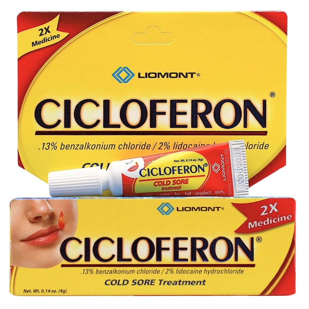 Cicloferon Cold Sore Treatment Gel, klar, 1 Tube von 0.14 Oz (Pack von 1)