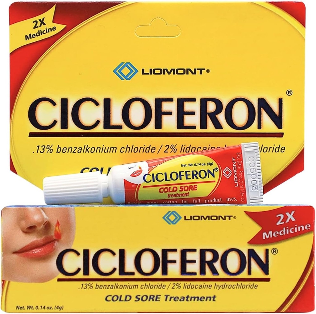 Cicloferon Cold Sore Treatment Gel, klar, 1 Tube von 0.14 Oz (Pack von 1)
