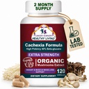 CANCER SCIENCES Cachexia Supplement, USDA Certified Organic Mushrooms Extract Capsules, Extra Strength 1.500 mg, Hohe Potenz 40% Beta-Glucans, Immun- & Metabolic Unterstützung, Gewicht & Muskelmasse Unterstützung