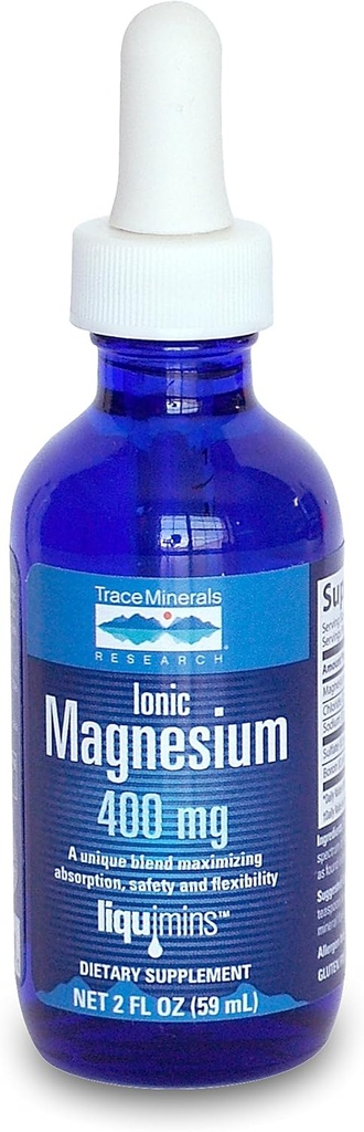 Trace Minerals Research Ionic Magnesium - 4 oz - Kann mit Muskelkrämpfen und Muskel-Fettbekenntnissen helfen - Natürlich bezogen und 100% natürlich