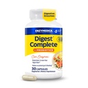 Enzymedica, Digest Complete + Probiotics, Gentle Digestive Enzyme mit 400 Millionen CFU Aktive Kulturen pro Kapsel, 30 Kapseln
