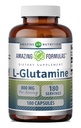 Formules étonnantes L-Glutamine Amino Acid Supplement de 800 Mg par portion de 180 Capsules Exclusivement sans gluten