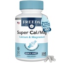Freeda Super Cal/Mag – Kosher Vegan Bone Health Supplement – Unterstützt Knochenstärke, Nerve Funktion und Muskelentspannung – Vegetarische Calcium Magnesiumkapseln – Third-Party Tested – 250 Kapseln