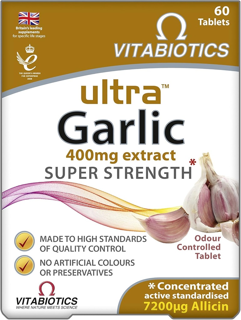 Ultra Knoblauch Tabletten - Packung mit 60 Tabletten