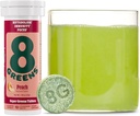 8Greens Supergreens Tablets | Super Greens Powder Superfood Tablet, Metabolism Immunity & Focus, Daily Greens Effervescent Tablets, Bio: Aloe Vera, Spirulina, Chlorella, Peach, 10 Portionen