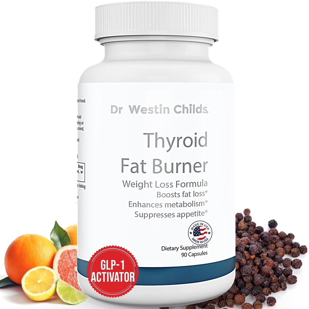 Dr. Westin Childs Thyroid Fat Burner - Fast Acting Thermogenic Weight Loss Supplement für Frauen mit Hypothyroidismus, Hashimoto's & Hyperthyroidism for Waist Trimming, Bloating, 30 Servings