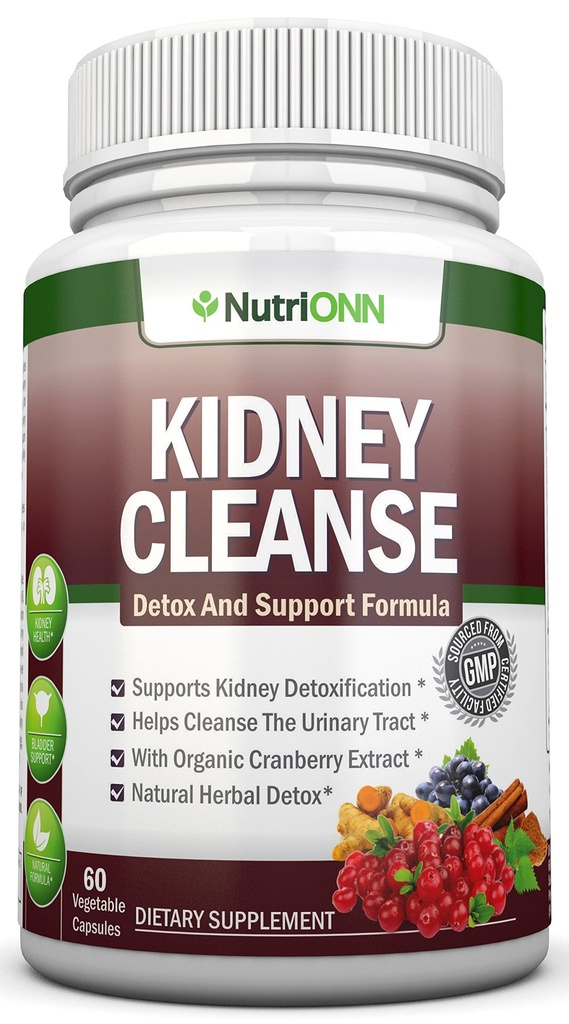KIDNEY CLEANSE - Detox und Unterstützung für Urinary Tract, Bladder und Kidneys - Alle natürlichen Kräuterergänzung Formel mit Bio Cranberry, Astragalus, Turmeric, Goldenrod, Gravel Root, Juniper und mehr