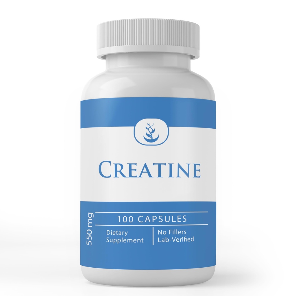 PURE ORIGINAL INGREDIENTS Kreatin, (100 Kapseln) Immer rein, keine Zusatzstoffe oder Füllstoffe, Lab Verifiziert