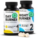 ColonBroom Day & Night Burner Suppléments, pilules pour femmes/hommes avec inuline, L-carnitine, Coenzyme Q 10, Grain du Paradis et plus, Colon Broom 60 Capsules végétaliennes par conteneur