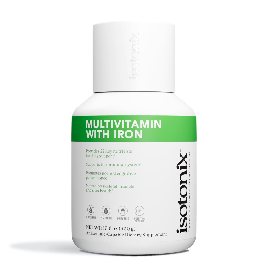 Isotonix Multivitamine avec fer - Supports Système immunitaire, clarté mentale, os santé et énergie - Idéal pour les hommes, les femmes - sans gluten, non-OGM - 90 portions
