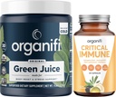 Organifi Green Juice Superfood Pulver (30 Portionen) und Critical Immune (30 Kapseln) - Vitamin C, Gewichtskontrolle, Detox Cleanse, Stress Relief und Immunität Unterstützung - Glutenfrei, Vegan, Ganzes Essen