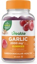 Lebensfähige Knoblauchgummis - 2000 mg - Great Tasting Natural Flavor Gummy Vitamin Supplement - Glutenfrei, Vegetarisch, GMO Free Chewable - für Erwachsene 90 Gummis