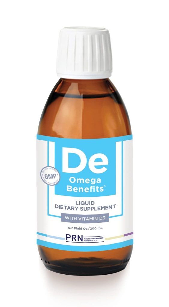 PRN DE Omega Vorteile Liquid Supplement - 6,7 oz, 40-Day Supply - Re-Esterfied Omega 3 Triglycerid Form mit 1680mg EPA, 560mg DHA & Vitamin D für trockene Augen