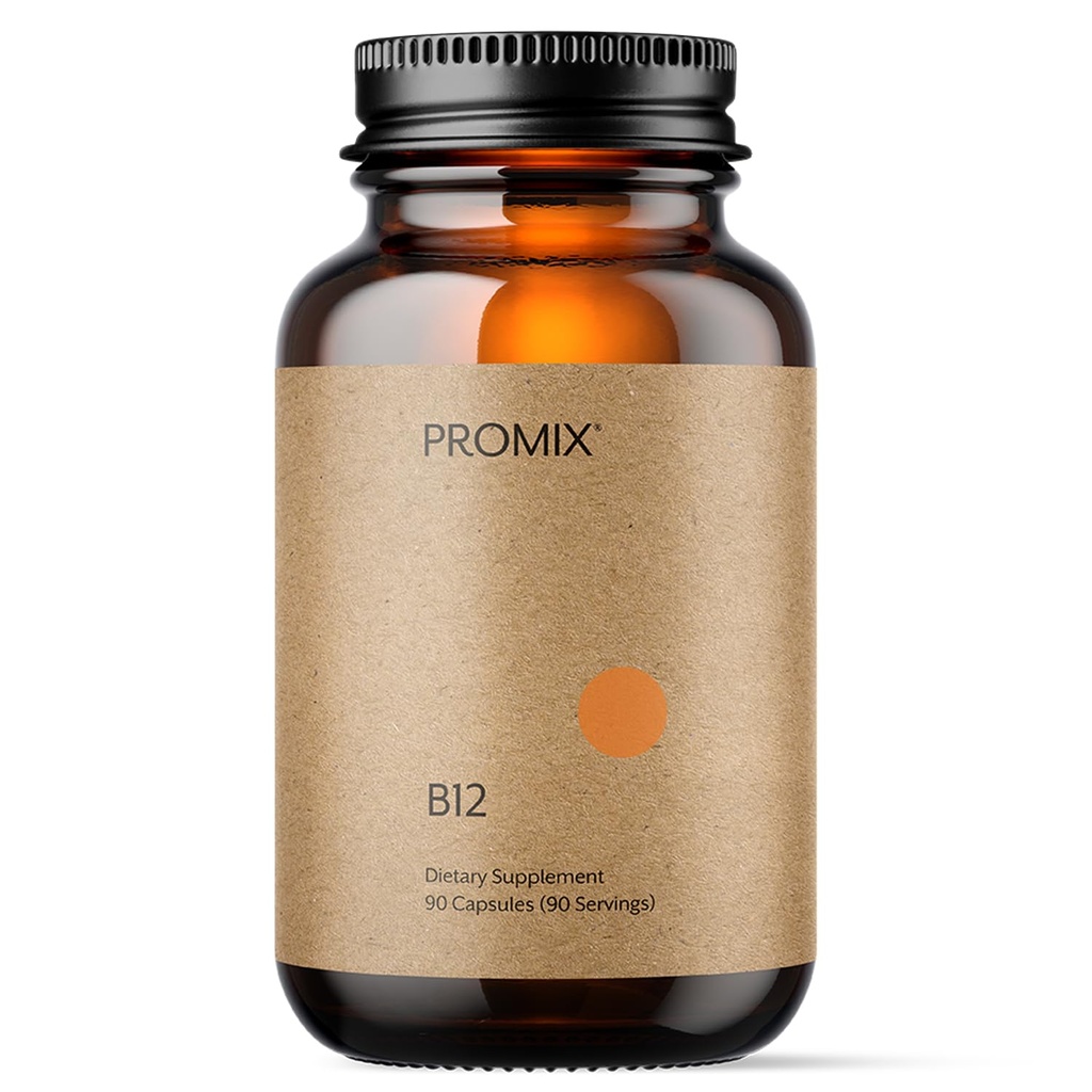 Promix Nutrition Supplément vitamine B12 - 1000mcg sous forme de méthylcobalamine - Gut friendly - 90 count