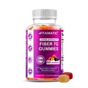 Vitamatic Prebiotic Fiber Gummis für Erwachsene – 7g Fiber per Serving – 60 Pectin-Based Gummis Extra Strength, Zero Sugar Added – Unterstützt Verdauungs-Gesundheit & Regularity – Non-GMO, Vegan, Gluten-Free