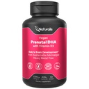 Naturalis Vegan Pränatal mit Full Specrum Omega-3 | Algae DHA, EPA, DPA, Vitamin D3 & Active Folate L 5-MTHF | Vegan Society Certified, Sustainable Sourced, Non-GMO & Soy Free | 60 Veggie Softgels
